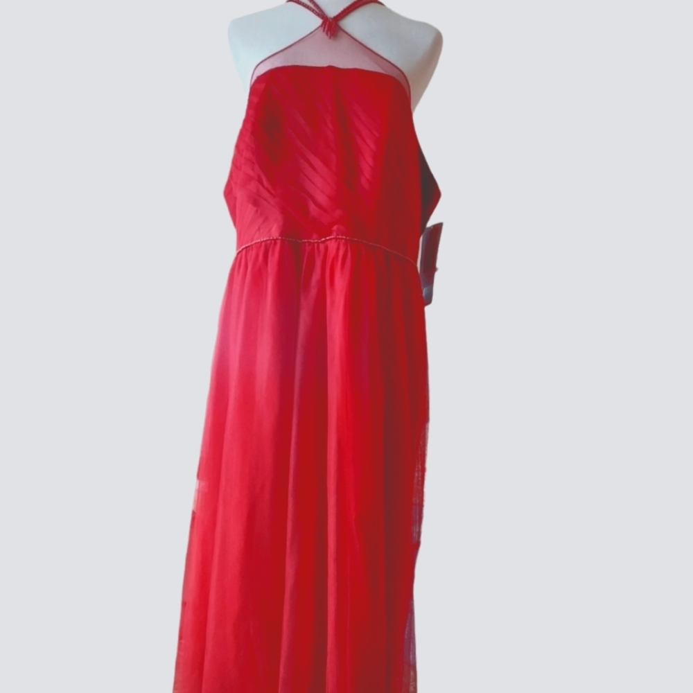 NWT Alfred Angelo Boho Valentine Red Lined Gown.